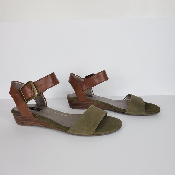 Array Shoes - Array Green Tan Leather "Sammy" Sandal , 8M
